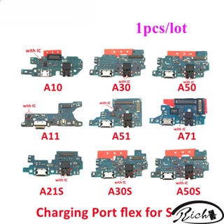 บอร์ดเชื่อมต่อสายชาร์จ USB สายเคเบิลอ่อน สําหรับ Samsung A10 A20 A30 A50 A70 A01 A11 A31 A51 A71 A21S A50S