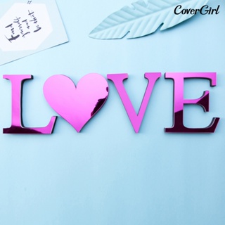 Covergirlzs สติกเกอร์กระจกอะคริลิค ลายตัวอักษร A-Z สําหรับตกแต่งบ้าน DIY