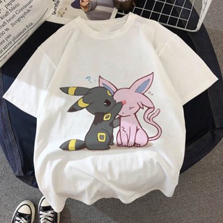 เสื้อยืดลําลอง พิมพ์ลายการ์ตูนอนิเมะ Pikachu แฟชั่นฮาราจูกุ สําหรับเด็กผู้ชาย และเด็กผู้หญิง 2023