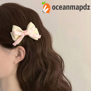 Oceanmapdz กิ๊บติดผมโบว์ โลหะผสม Y2k สําหรับโลลิต้า