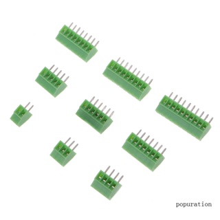 Pop บล็อกขั้วต่อสกรู PCB 2Pin-10Pin พิช 2 54 มม. 10 ชิ้น