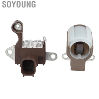 Soyoung Alternator  Kit  Voltage Regulator Brush Holder Set Professional Sturdy Simple Installation 104210‑5910 Rustproof Reliable for Car