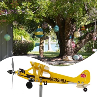 【COLORFUL】Weather Vane Airplane Shape Garden Decoration Multi-layer Wind Spinner