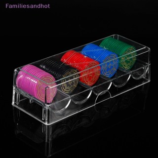 Familiesandhot&gt; กล่องชิปโป๊กเกอร์ อะคริลิคใส ชิปละเอียด กล่องคาสิโน กล่องเก็บชิปพนัน พร้อมฝาปิด กล่องเก็บเหรียญ