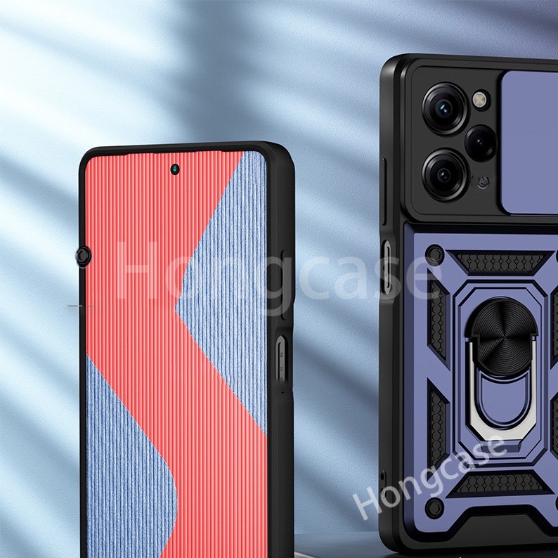 เคสโทรศัพท์สําหรับ Xiaomi Redmi 12 12C 13 13C 13R 14C 14R 4G 5G 2025 เกราะแหวนวงเล็บปลอกกันกระแทก Push ดึงกล้องป้องกันปกหลัง - รูปที่ 6