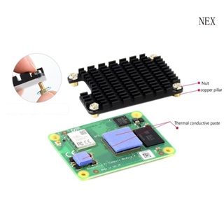 Nex ชุดเมนบอร์ดฮีทซิงค์ระบายความร้อน อะลูมิเนียม สําหรับ RaspberryPi 4 RaspberryPi