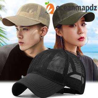 OCEANMAPDZ หมวกเบสบอล ผ้าตาข่าย กันแดด แบบบาง แห้งเร็ว เหมาะกับใส่ตกปลากลางแจ้ง สไตล์สตรีท สําหรับผู้ชาย