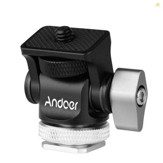 (spbpth)Andoer อะแดปเตอร์เมาท์ขาตั้งกล้อง อะลูมิเนียมอัลลอย ขนาดเล็ก สกรู 1/4 นิ้ว สําหรับกล้องมอนิเตอร์ แฟลช ไมโครโฟน ไฟ LED