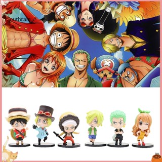 Sta แม่พิมพ์ PVC ลายการ์ตูนอนิเมะ One Piece สําหรับตกแต่ง 6 ชิ้น