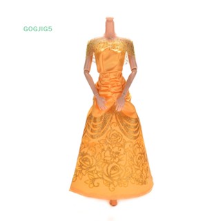 [GOGJIG5] ชุดแต่งงาน แฮนด์เมด สีเหลือง สําหรับตุ๊กตาบาร์บี้ เบลล์ 22 ซม. 8.66 นิ้ว 1 ชิ้น UOO