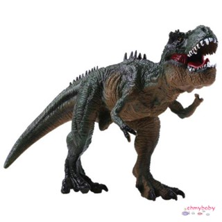 Tyrannosaurus Dinosaur Action Figure ของเล่นยางแข็งพร้อมเสียงของเล่นไดโนเสาร์ Jurassic World ขนาดใหญ่สำหรับเด็กผู้ชาย [N/10]