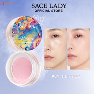 Sace Lady เมคอัพ เซ็ตติ้ง พาวเดอร์ Delicate Light And Light Powder Invisible Pore Oil Control Long-term Makeup veemm