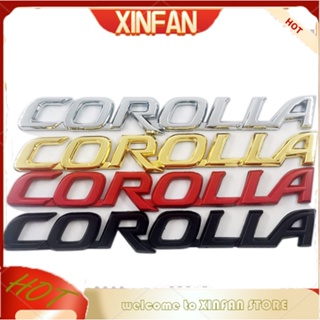 Xinfan สติกเกอร์โลโก้ตัวอักษร Corolla โลหะ ขนาดใหญ่ แบบเปลี่ยน สําหรับตกแต่งรถยนต์ TOYOTA Corolla 1 ชิ้น