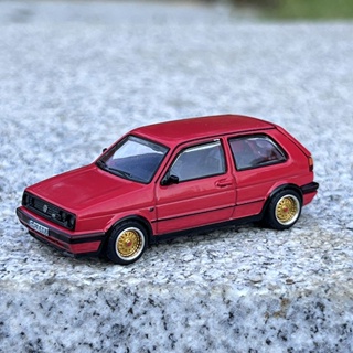 Poprace 1: 64 Volkswagen Golf GTI mk2 อัลลอย สีแดง ของเล่น ของขวัญ สําหรับเด็กผู้ชาย โมเดลรถยนต์