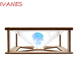 IVANES ของเล่นไม้ พีระมิด โฮโลแกรม เพื่อการเรียนรู้เด็ก DIY