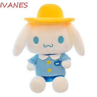 IVANES หมอนตุ๊กตานุ่ม รูปการ์ตูนอนิเมะ Cinnamoroll สีเหลือง สําหรับตกแต่งบ้าน