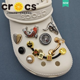 Jibbitz อุปกรณ์เสริมหัวเข็มขัดโลหะ DIY สําหรับรองเท้า crocs