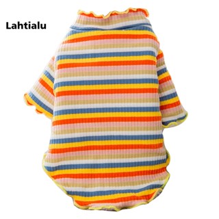 Lahtialu เสื้อกันหนาว แบบหนา ลายทาง แฟชั่นฤดูหนาว สําหรับสัตว์เลี้ยง สุนัข แมว