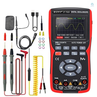 2in1 มัลติมิเตอร์ออสซิลโลสโคปดิจิทัล 48MSa/s 10Mhz Bandwidth 9999 Counts True RMS หน้าจอสี IPS 2.8 นิ้ว [A]