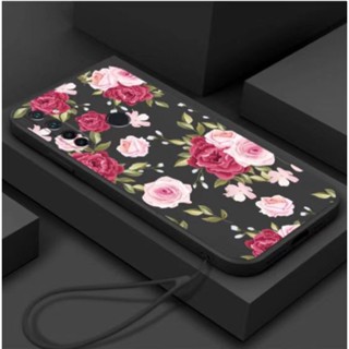 เคสโทรศัพท์มือถือ ซิลิโคนนิ่ม TPU ลายดอกไม้น่ารัก พร้อมสายคล้อง สําหรับ VIVO IQOO U1x IQOO U3X IQOO u3 IQOO U1 iQOO5 iQOO5 pro IQ00 NEO z5 y7s IQ00 neo3 IQOO Z1 IQOO neo5