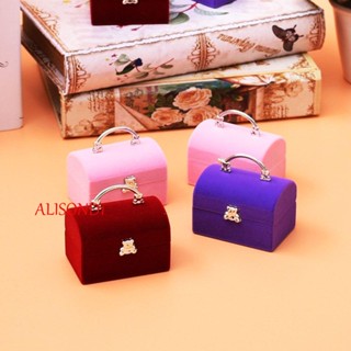 ALISOND1 กล่องเคสใส่เครื่องสําอาง แหวน ทรงสี่เหลี่ยม แบบพกพา ของขวัญ สําหรับผู้หญิง