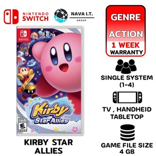 COINSคืน15%⚡FB9JMZV6⚡ NINTENDO GAME KIRBY STAR ALLIES SWITC แผ่นเกมส์ JOY-CON ของแท้จากศูนย์