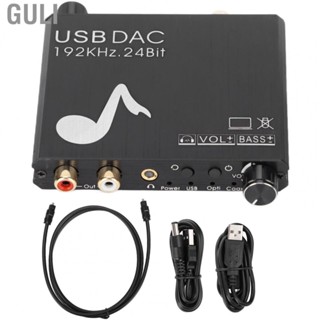 Guli DAC Audio Converter  24 Bit 3.5mm Jack Optical To Stereo L/R RCA with Volume and Bass Control for PS4 Xbox  PS3