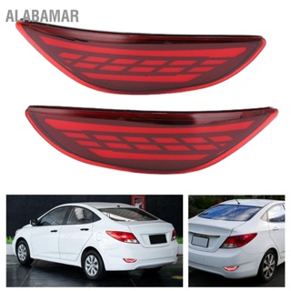 ALABAMAR ไฟกันชนหลัง 3 in 1 ฟังก์ชั่น DRL ไฟเลี้ยวไฟเลี้ยวสำหรับ Hyundai Accent Sedan 2012-2016