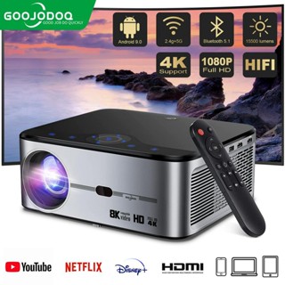 GOOJODOQ โปรเจคเตอร์ Projector Full HD 1080p 15500 LM รองรับ Android Wi-Fi 8k 750ANSIN