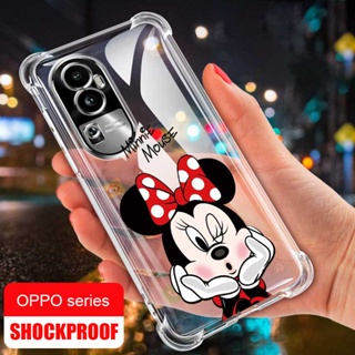 Oppo Reno 10 Pro+ reno10 Pro+Plus 5G เคสใส พิมพ์ลาย มินนี่ เคสซิลิโคน กันกระแทก ถุงลมนิรภัย ป้องกัน สี่มุม หล่น ความต้านทาน เคส