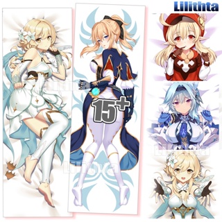 ปลอกหมอน พิมพ์ลายการ์ตูนอนิเมะ Dakimakura Genshin Impact Lumine Eula Klee Jean Game สําหรับตกแต่งบ้าน