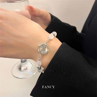 Fancy สร้อยข้อมือลูกปัด รูปก้อนเมฆ สายฟ้า ดาวสี่แฉก ผี หน้ายิ้ม สไตล์ฮิปฮอป เครื่องประดับ สําหรับผู้หญิง ผู้ชาย มือ