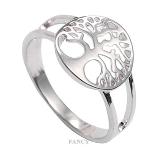 Fancy Tree Of Life แหวนนิ้วมือ สีเงิน เครื่องประดับ สําหรับของขวัญวันครบรอบ