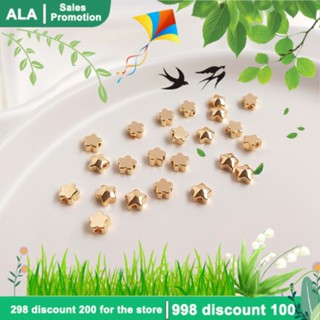 【✨เครื่องประดับ DIY✨】สร้อยข้อมือ ลูกปัดทอง 14K จี้รูปดาวห้าแฉก ดอกไม้ ขนาดเล็ก diy【ลูกปัด/เม็ดกลม】
