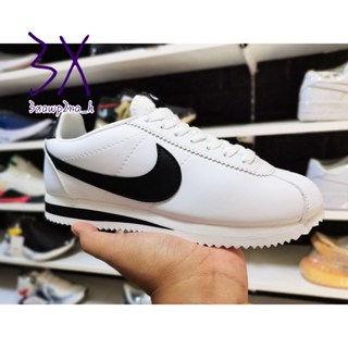 ใหม่ Nike Cortez Classic Mens รองเท้าผ้าใบลําลอง สําหรับผู้ชาย ผู้หญิง สีขาว สีดํา