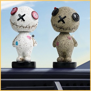 ตุ๊กตาเรซิ่น รูปหัวบ็อบเบิล Voodoo สําหรับตกแต่งแดชบอร์ดรถยนต์