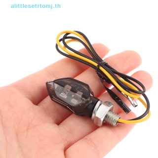 Alittlese หลอดไฟเลี้ยว Led 5 ดวง 12V กระพริบแสง สีดํา สําหรับรถจักรยานยนต์ TH