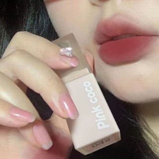 Pink Coco ลิปสติก ลิปกลอส เนื้อแมตต์ สีชมพู น่ารัก ไม่จางหาย