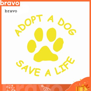 [Br] สติกเกอร์ ลายอุ้งเท้าสุนัข Adopt A Dog Save A Life มีกาวในตัว สําหรับตกแต่งรถยนต์
