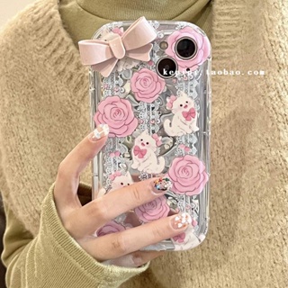 เคสป้องกันโทรศัพท์มือถือ ลายแมวน่ารัก ประดับโบว์ กันกระแทก สําหรับ Apple Iphone 14promax 13 12 11 14pro 13pro 14