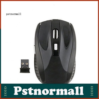 Pstnormall เมาส์ออปติคอลไร้สาย 24GHz พร้อมตัวรับสัญญาณ USB สําหรับ PC แล็ปท็อป