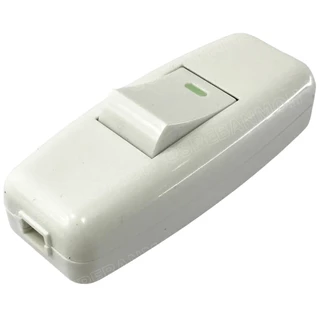 [ 1 ชิ้น ] ST-SW3084 สีขาว White สวิทช์กลางทาง เปิด/ปิด ON-OFF 10A 250V ต่อกลางสาย Inline Switch สวิทช์กระดก Rocker S...