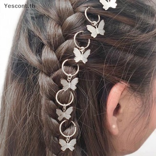 Yescont กิ๊บติดผมโลหะ จี้ผีเสื้อ สไตล์ตะวันตก สําหรับผู้หญิง DIY 10 ชิ้น