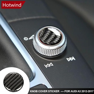 Hotwind สติกเกอร์คาร์บอนไฟเบอร์ ตกแต่งแผงลูกบิดควบคุมรถยนต์ สําหรับ Audi A3 2012-2017 N3Z3