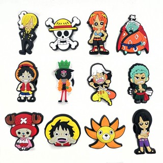 อะนิเมะ One Piece น่ารัก รูตกแต่งรองเท้า หัวเข็มขัด PVC ยางนุ่ม อีพ็อกซี่ รองเท้าพลาสติก ดอกไม้ รองเท้า หัวเข็มขัด สวน อุปกรณ์เสริมรองเท้า