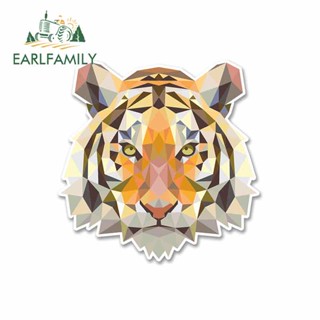 Earlfamily สติกเกอร์ไวนิล ลายอนิเมะ Tiger Lion Cat ขนาด 13 ซม. x 13 ซม. สําหรับตกแต่งรถยนต์