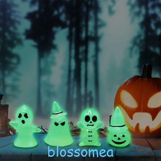 Blossomea โมเดลโครงกระดูกผี เรืองแสงในที่มืด ขนาดเล็ก สําหรับตกแต่งฮาโลวีน 8 ชิ้น