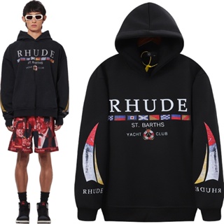 Fashion RHU558DE เสื้อกันหนาวแขนยาว มีฮู้ด พิมพ์ลายธงชาติ ทรงหลวม ลําลอง สําหรับผู้ชาย และผู้หญิง