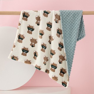 CCclamber Baby Dotted Blanket ผ้าห่มผ้าสักหลาดเด็กพกพาสะดวกผิวนุ่มสบายสำหรับ 4 ฤดู