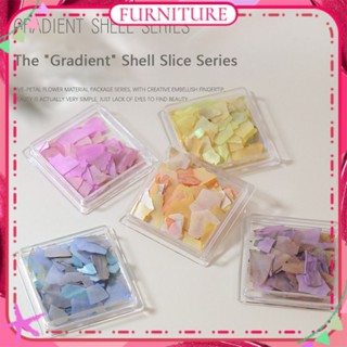 ♕ Nail Art Gradient Shell Sheet Jewelry Irregular Phantom Color Ultra-thin Sequins Japanese Square Box Super Flash Nail Decoration Manicure Tool For Nail Shop FURNITURE